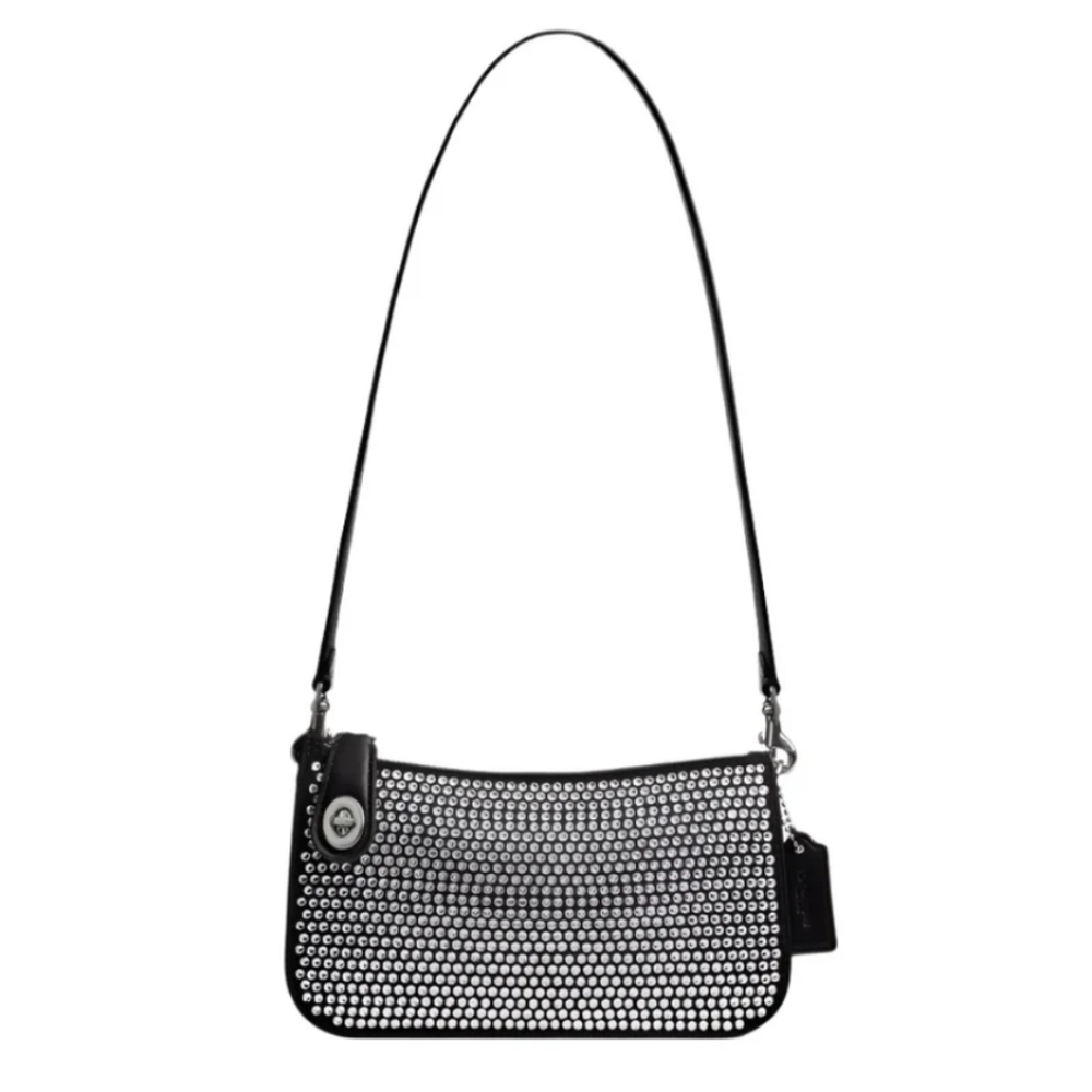 NWT! Coach Black and Silver Women's Bag